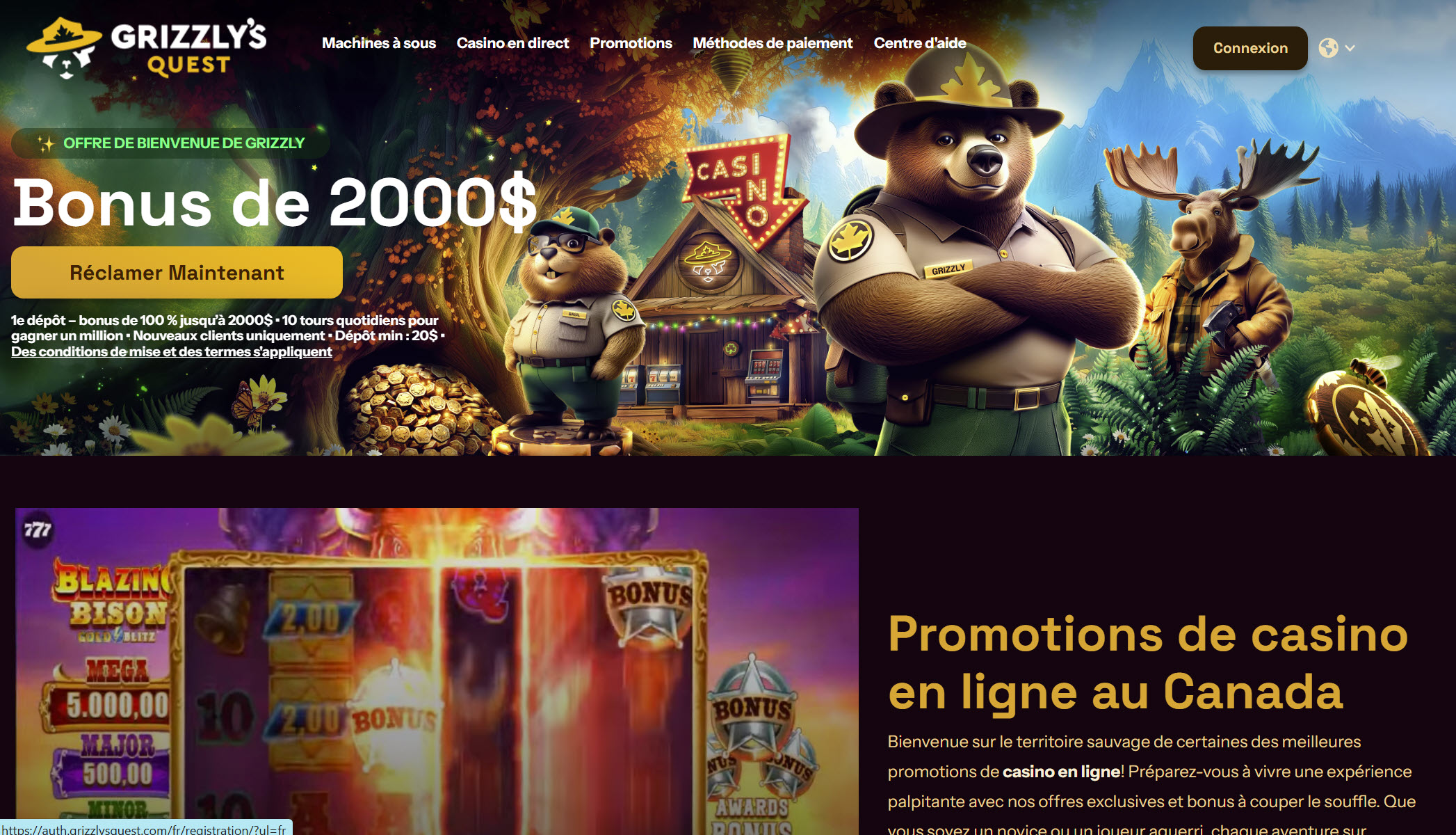 promotions grizzly's quest casino